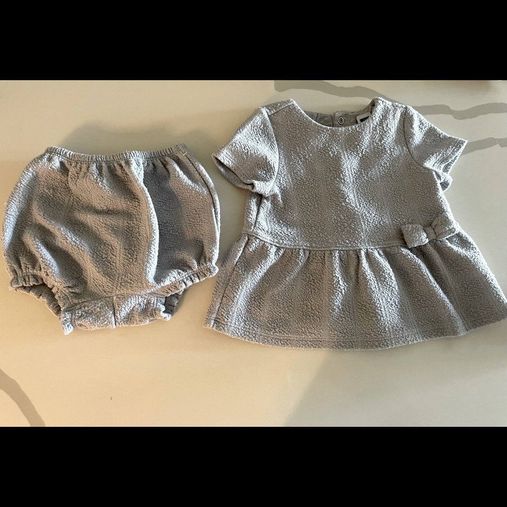 Janie and Jack gray dress size 6-12 months